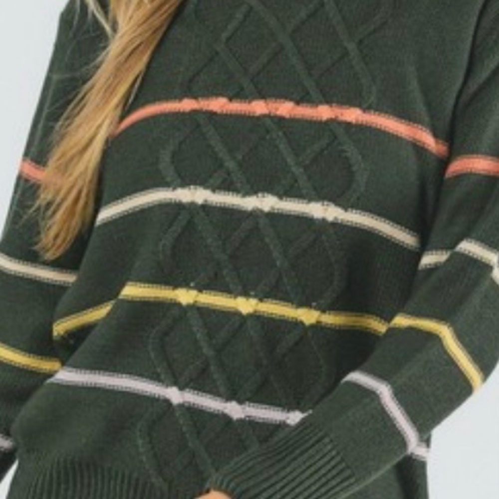 STRIPE CREW NECK SWEATER - Picture 7 of 14